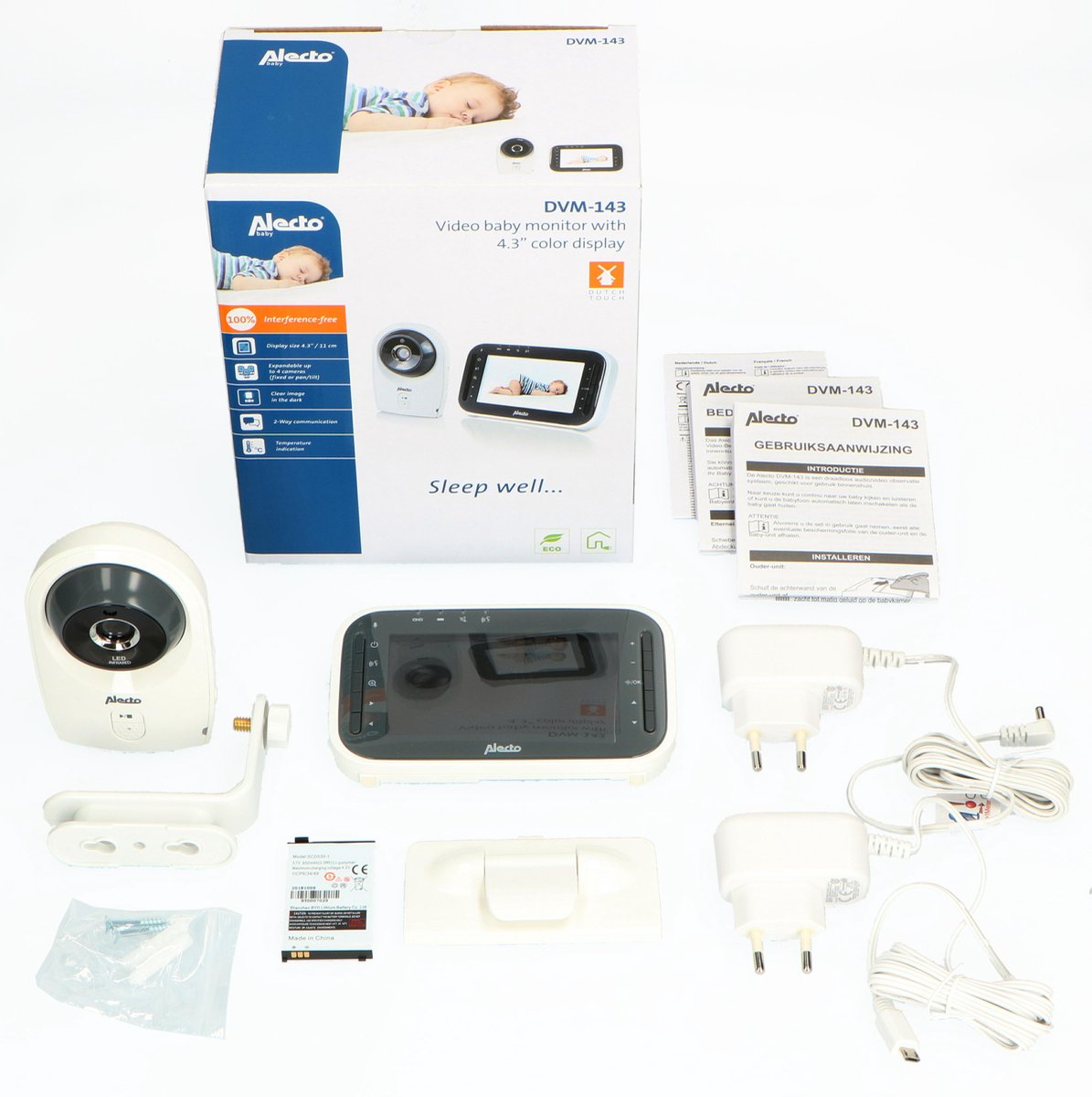 Alecto DVM-143 - Babyfoon met camera - Temperatuurweergave - Wit
