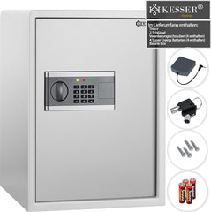 KESSER® Elektronische Kluis met cijferslot - 40x50x40cm - Zilver •