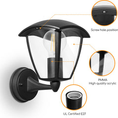 Wandlamp buiten - Tuinverlichting - Buitenverlichting - Zwart - Aigostar