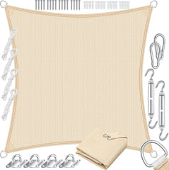 KESSER® Schaduwdoek 3.6x3.6m - Zonnezeil - Vierkant - Waterafstotend - Creme