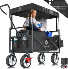 KESSER® Bolderkar - Opvouwbaar - Bolderwagen - Zwart
