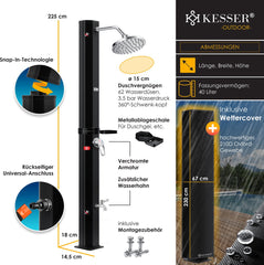 KESSER® Buitendouche - Tuindouche - Solar - 40L - Zwart