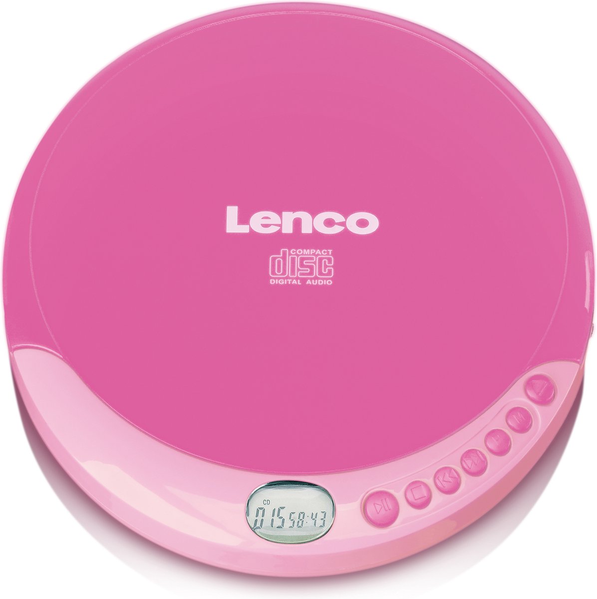 Lenco CD-011PK Discman - Draagbare CD Speler met Oordopjes - Roze •