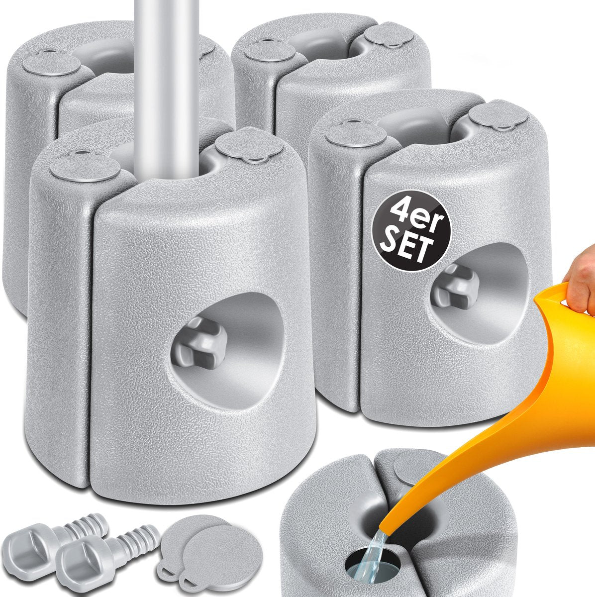 KESSER® Gewichten voor Partytent en Paviljoen - Set van 4 - Lichtgrijs