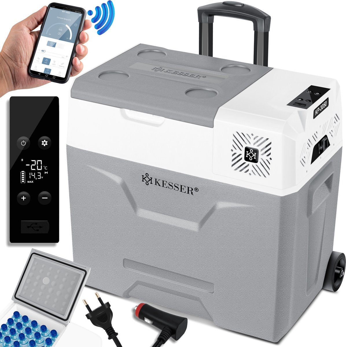 Compressor Koelbox elektrisch - Coolbox - Frigobox - 50L - Grijs