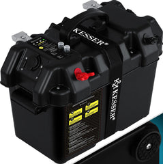 KESSER® Accubox voor bootmotor - Elektromotor - Zwart