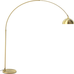 tectake®- Booglamp vloerlamp woonkamer - Retro vintage eetkamerlamp - Hangend, ideaal voor eettafel en woonkamer - Arc-lamp - goudkleurig