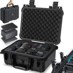 KESSER® Camera Koffer - Cameratas - Schuimrubber - M - Zwart •