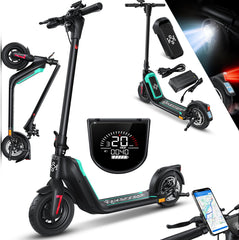 KESSER® Elektrische Step 10" E-Scooter Max. 25km/h - Electrische Scooter Bereik ±40km Opvouwbare 450W E-Step 10ah max. belasting tot 120 kg - Zwart