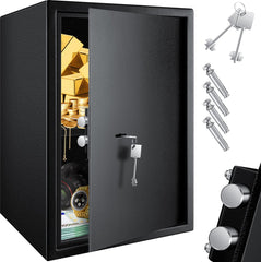 KESSER® Kluis met sleutelslot - 50x35x31cm - Zwart •