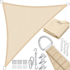 KESSER® Schaduwdoek 2.5x2.5x3.5m - Zonnezeil - Driehoek - Waterafstotend - Creme