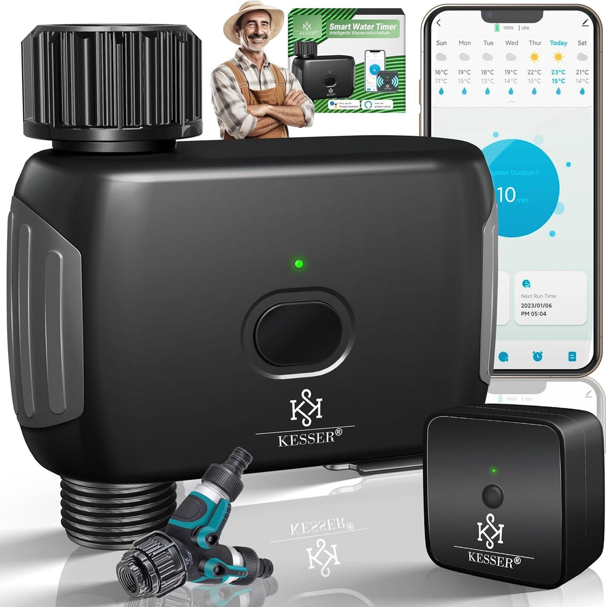 KESSER® Irrigatiebesturing - Irrigatiesysteem - Zwart •