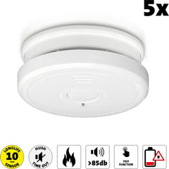 Alecto SA20 5X - Rookmelder - 10 jaar sensor - Voldoet aan Europese norm EN14604 - 5 stuks •