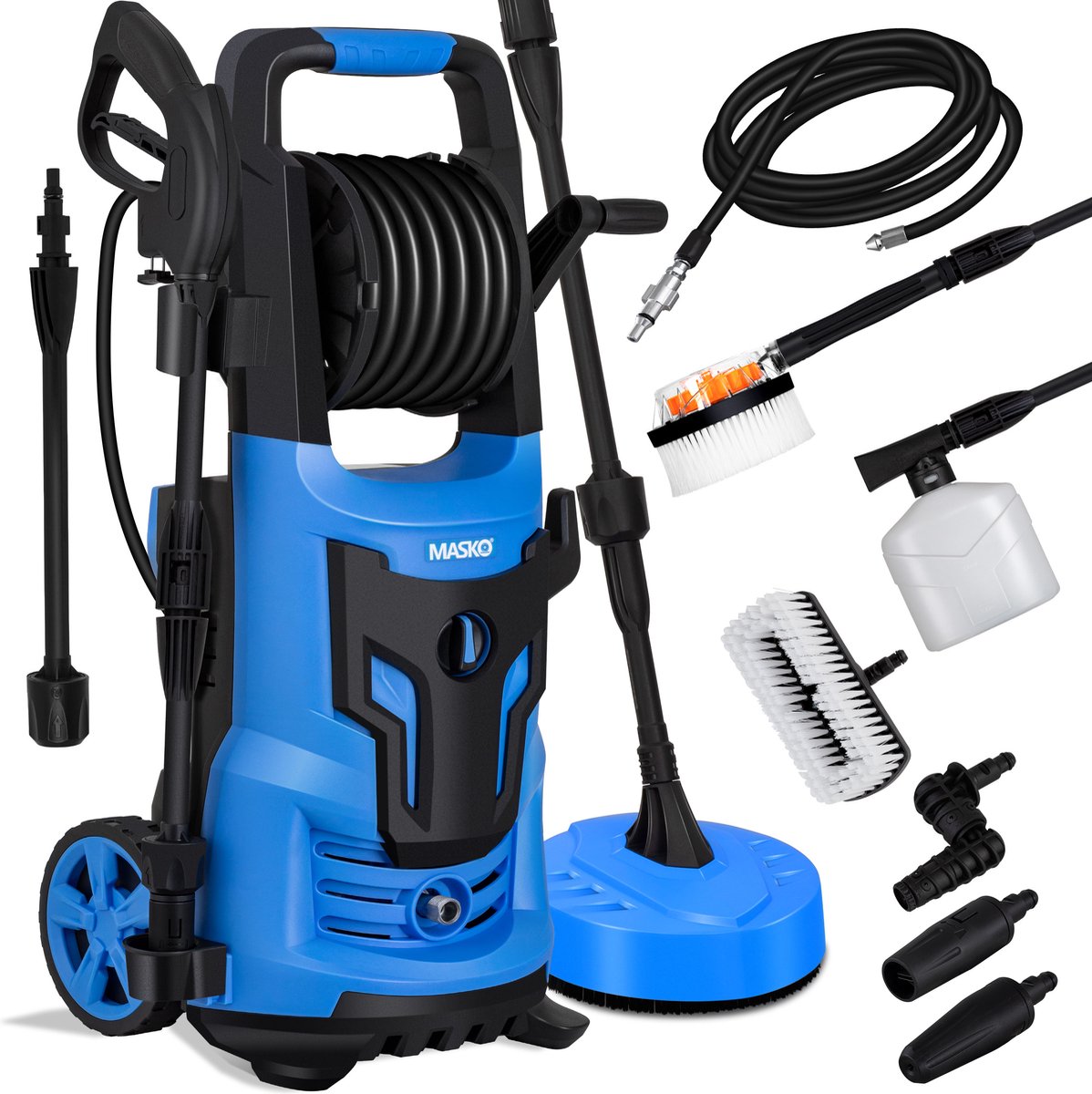 MASKO® Hogedrukreiniger - 2200W - 165 bar - 450 l/h - Blauw