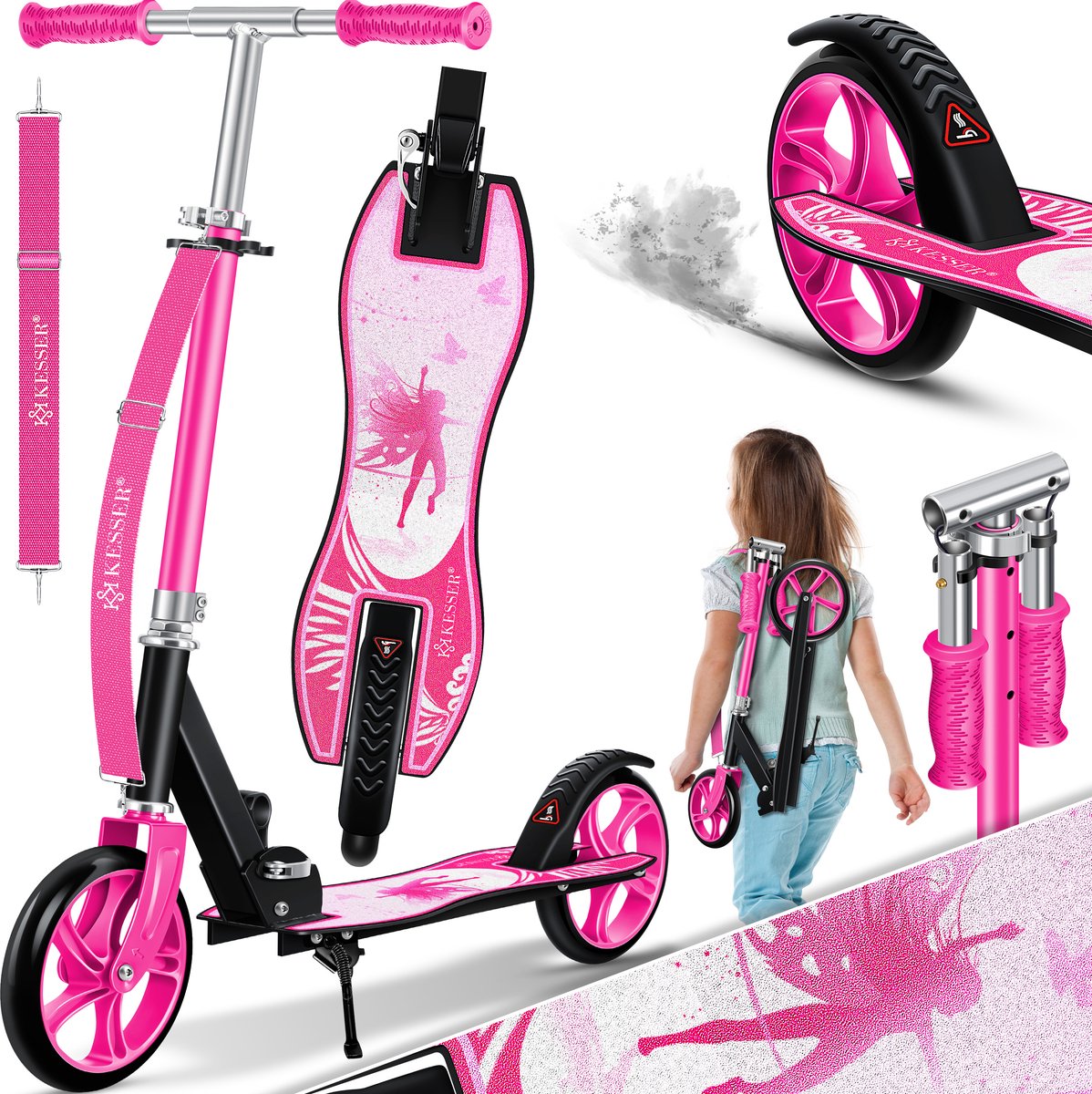 KESSER® Kinderstep - Opvouwbaar - Verstelbaar - Roze