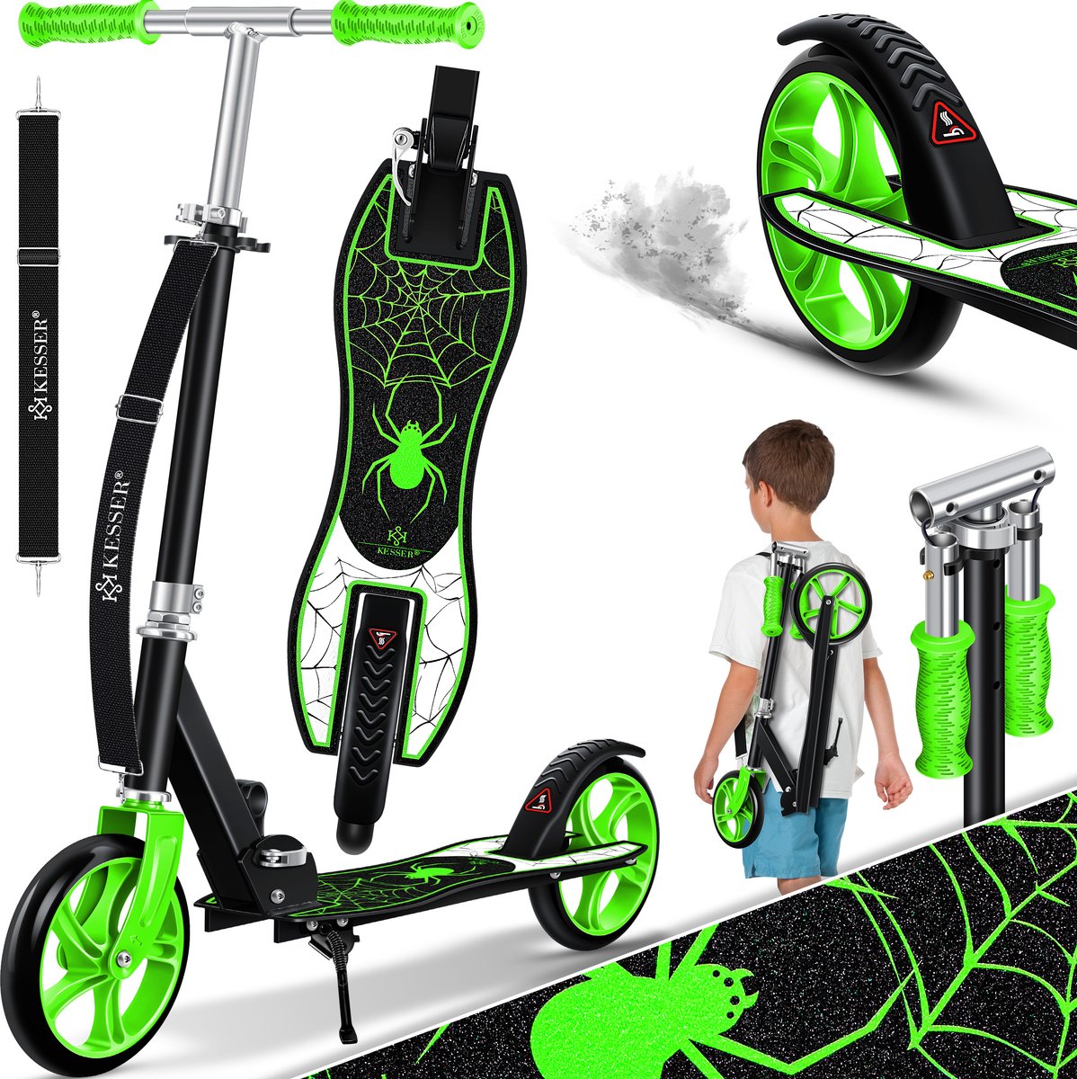 Kinderstep - Verstelbaar - Vouwbaar - Groen - KESSER®