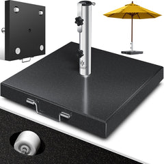 KESSER® Parasolvoet op wielen - Graniet 30kg - Ø16mm-Ø48mm - Antraciet