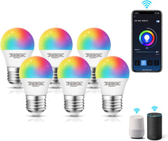 Aigostar LED RGB Lamp - Dimbaar - 5W - E27 - 6 Stuks