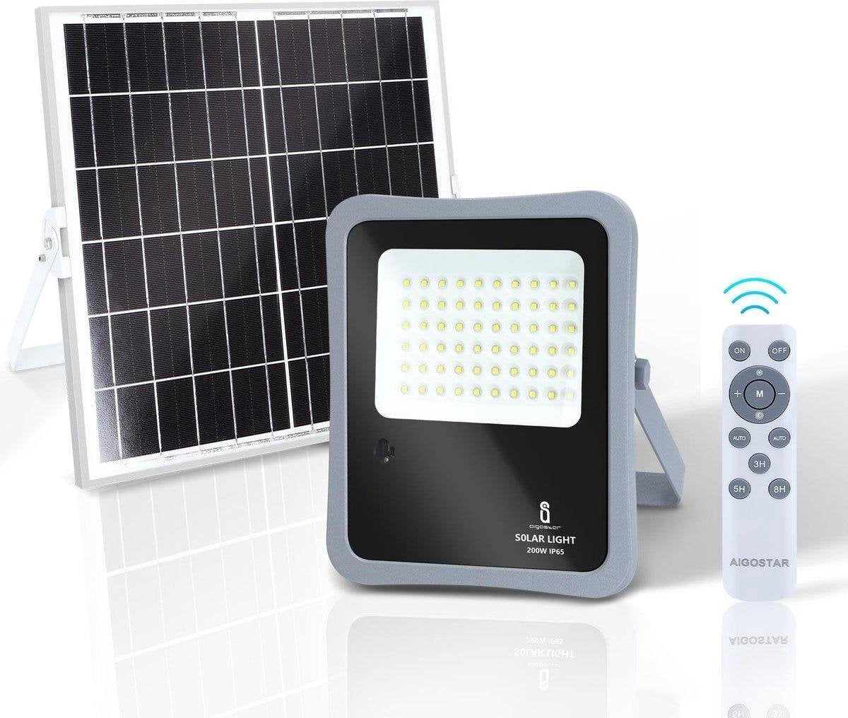 Solar wandlamp buiten - Tuinverlichting - Buitenverlichting - Grijs - Aigostar