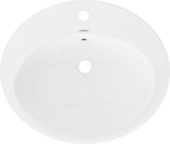 Wastafel ovaal 57x19,5x48,5 cm wit keramiek ML-Design