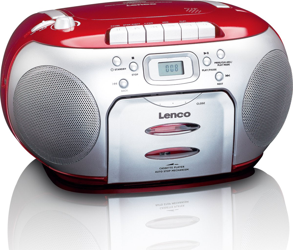 Lenco SCD-410RD - Radio Cassette - CD-speler •
