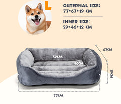 Hondenmand - Hondenkussen - Hondenbed - Grijs - 77x67 cm - Nobleza