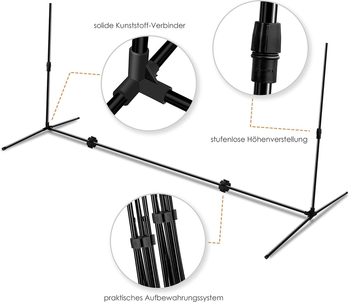 KESSER® badmintonnet, tennisnet - 500 cm - Badmintonnet 3-voudig in hoogte verstelbaar, set bestaande uit net, 3x shuttles, stevig ijzeren frame, transporttas, binnen & buiten