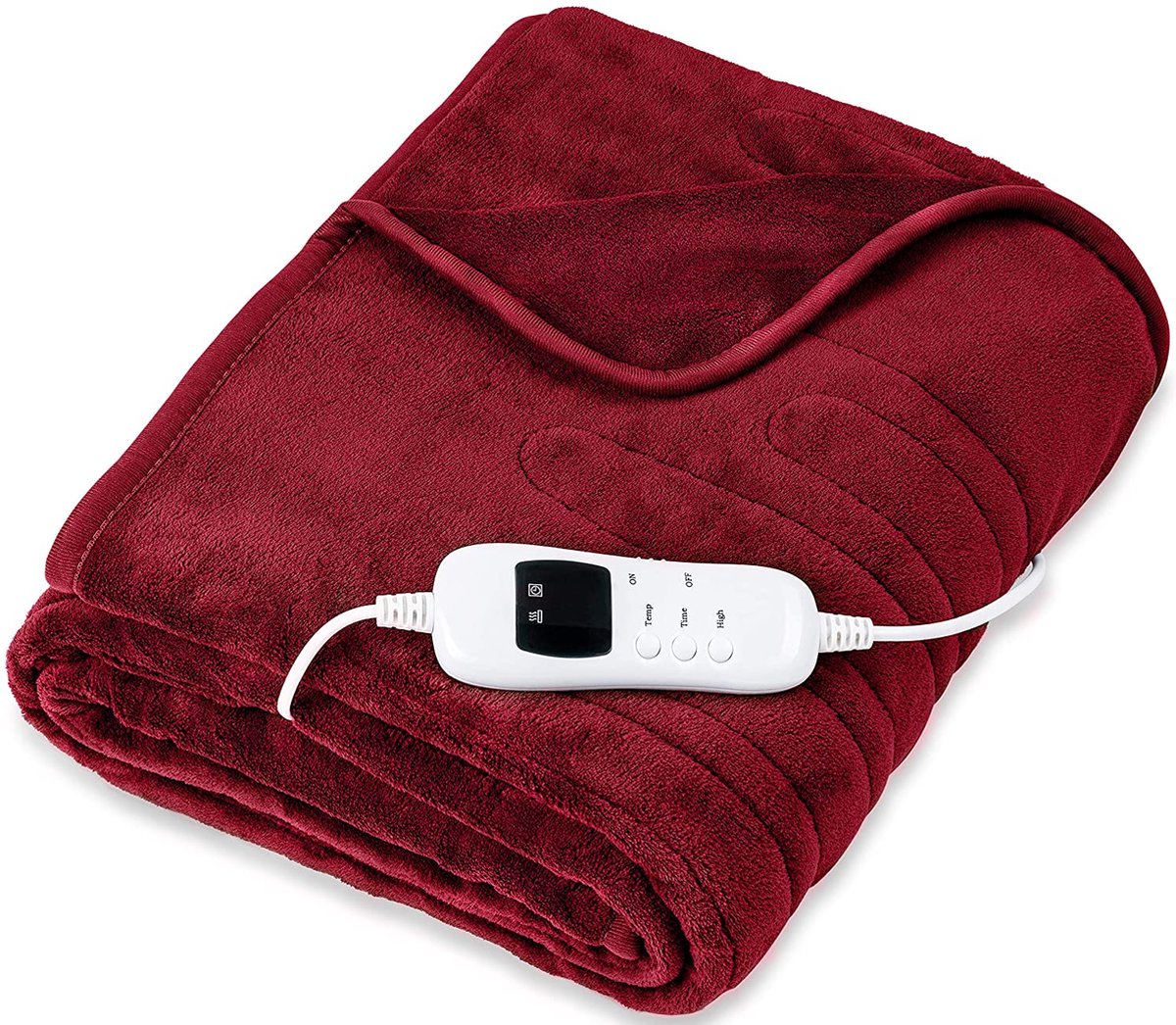 Elektrische deken - Warmtedeken - 2 persoons - 180x200 cm - Rood - Sinnlein® •