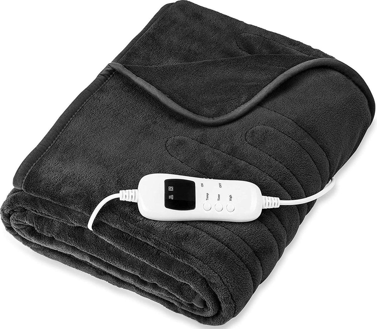 Elektrische deken - Warmtedeken - 1 persoons - 130x102 cm - Antraciet - Sinnlein®