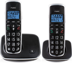Huistelefoon senioren - Senioren telefoon - Vaste lijn - Zwart - Fysic FX-6020 •