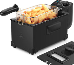 Frituurpan - Friteuse - Geurfilter - 2200W - 3L - Zwart - Aigostar