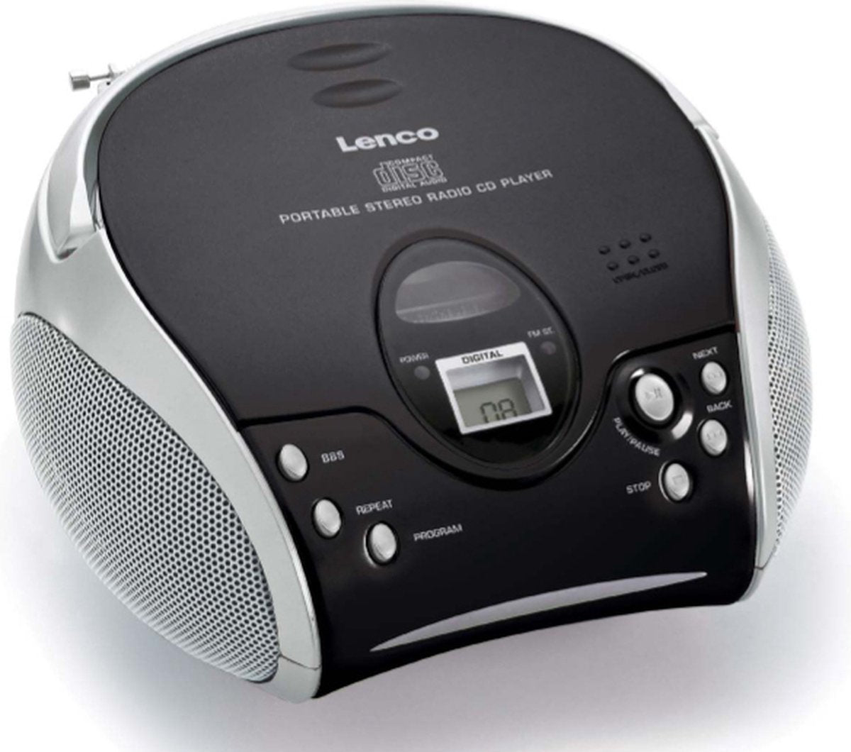 Lenco SCD-27BK - Draagbare FM Radio CD Speler met AUX - Zwart