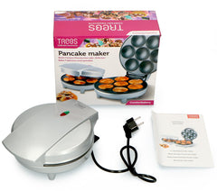 Trebs 99260 - Poffertjesmaker met indicatielamp en anti-aanbaklaag - Zilver/Metallic •