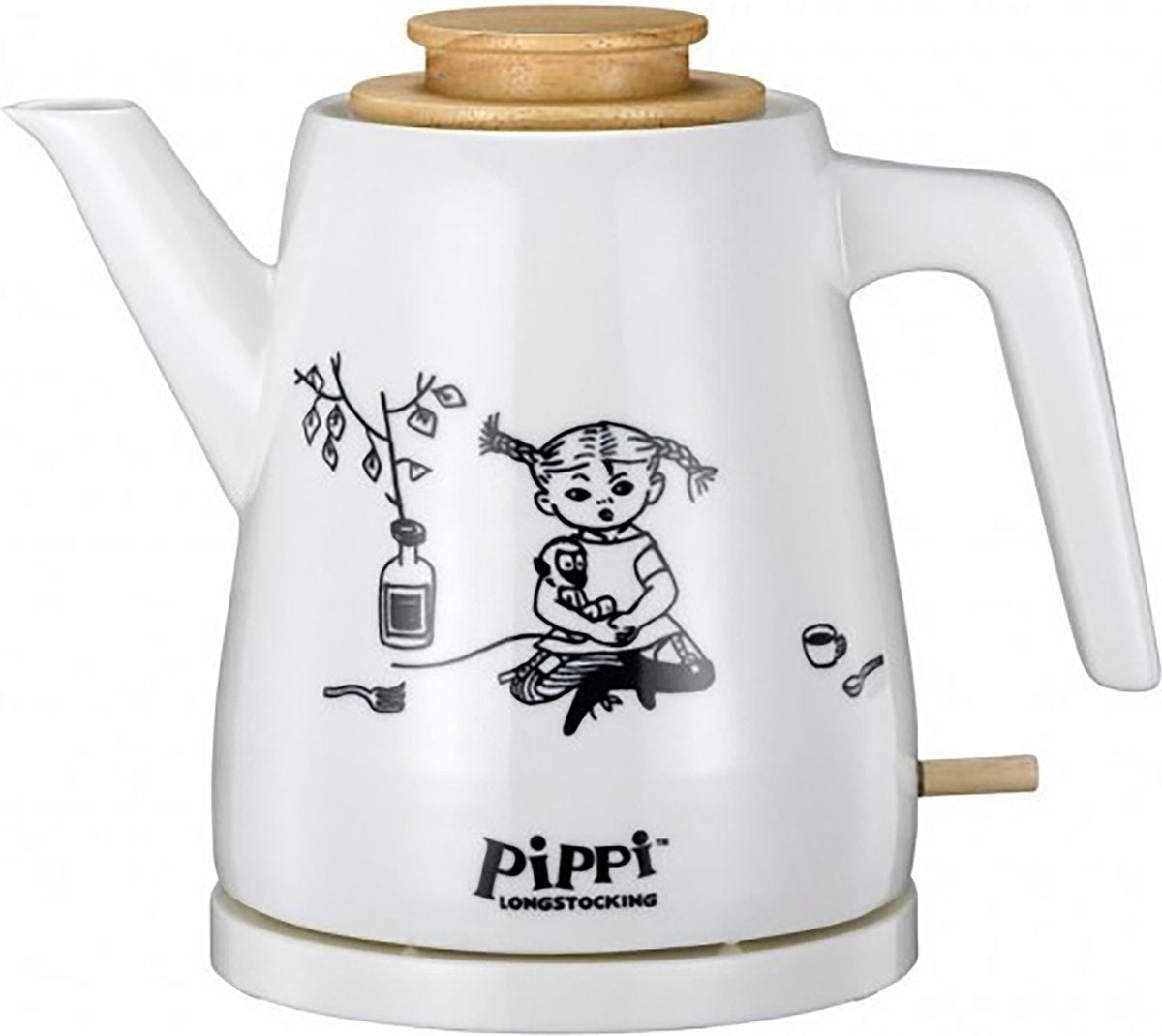 Pippi Langkous keramische Waterkoker - 1,2 Liter - Retro - 20130003 - Pippi & meneer Nilsson design •