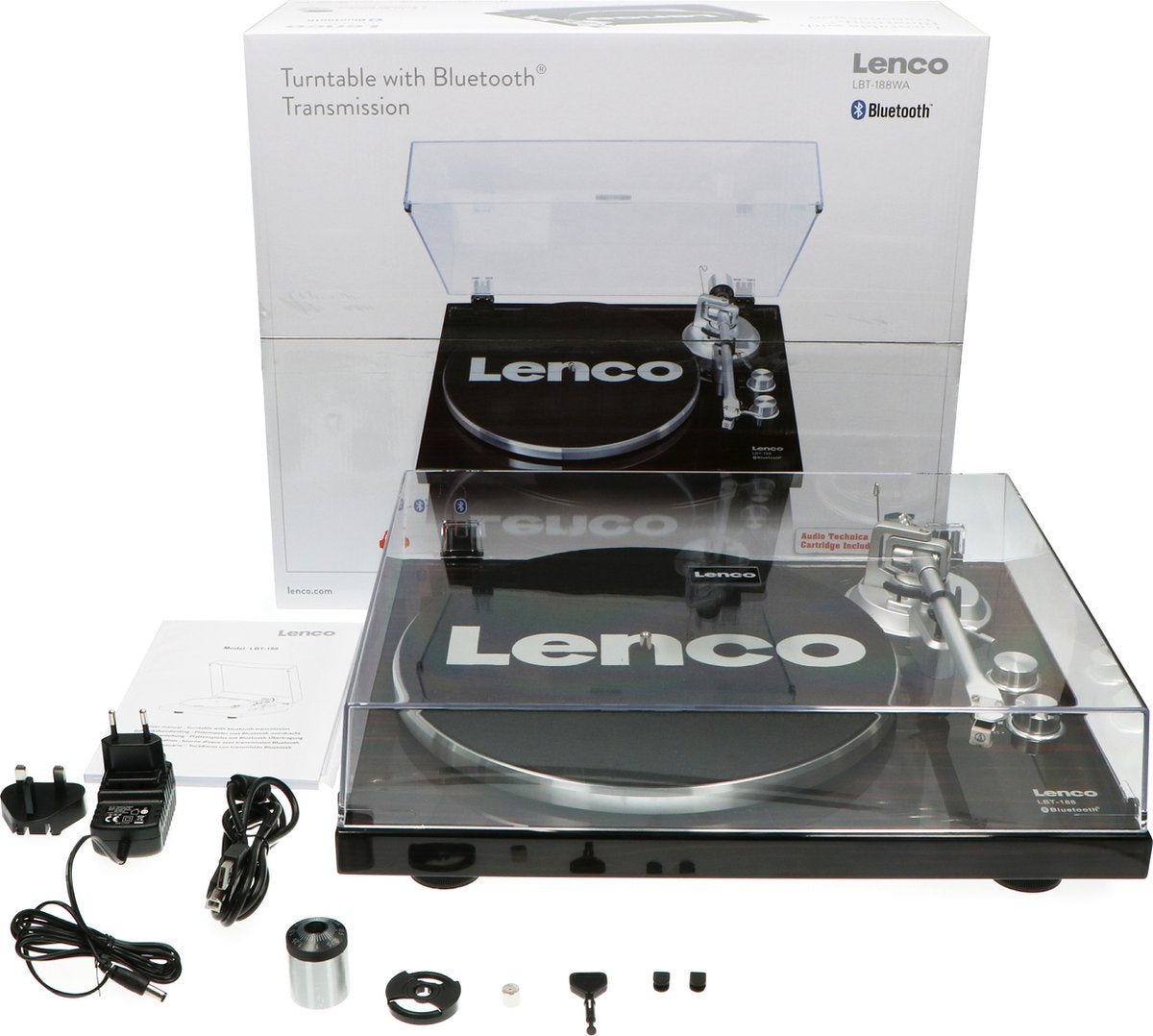 Lenco Platenspeler met Bluetooth - LBT-188WA - Bruin •