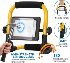 Aigostar 13VRP - LED Werklamp - Bouwlamp - IP44 stootvast - 10W - 900lumen - 6500K daglicht wit - incl. 180cm aansluitstekker