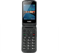 Senioren telefoon - Senioren mobiele telefoon - Senioren GSM - Zwart - Fysic F15