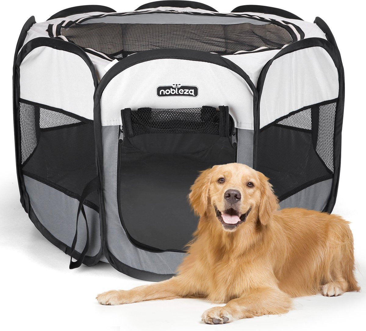 Nobleza Opvouwbare Puppyren - Konijnenren - knaagdieren ren - konijnenhok - dierenren - 125 x 125 x 58 cm