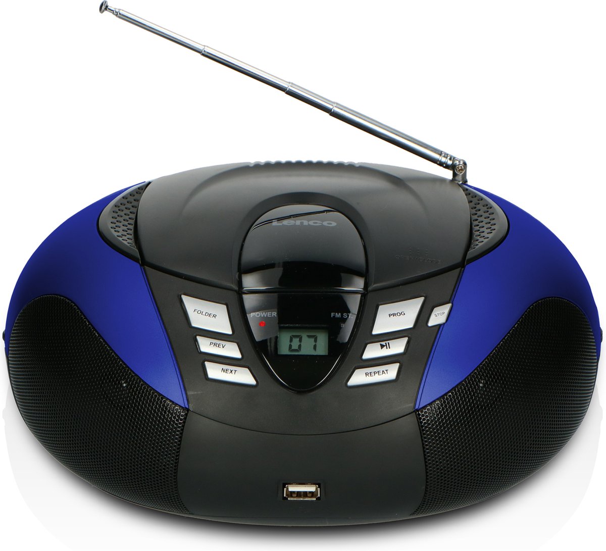 Lenco SCD-37 - Draagbare radio CD speler met MP3 optie en USB - Blauw