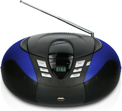 Lenco SCD-37 - Draagbare radio CD speler met MP3 optie en USB - Blauw