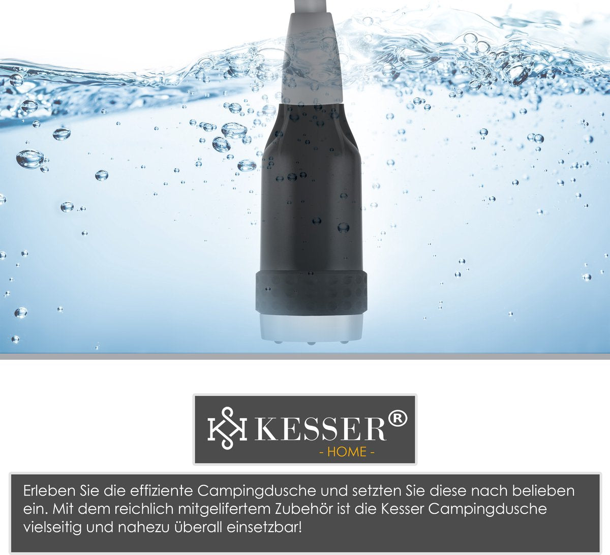 KESSER® Campingdouche - Tuindouche - Mobiele douche - Zwart