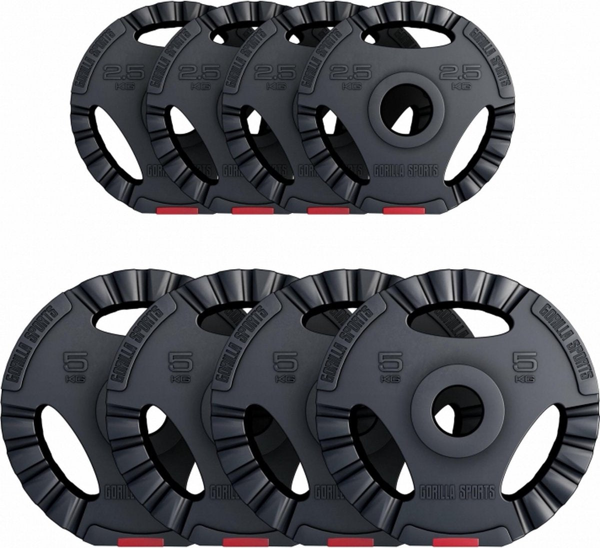 Halterschijven - Halter gewichten - 50 mm - 30 kg - Gorilla Sports®