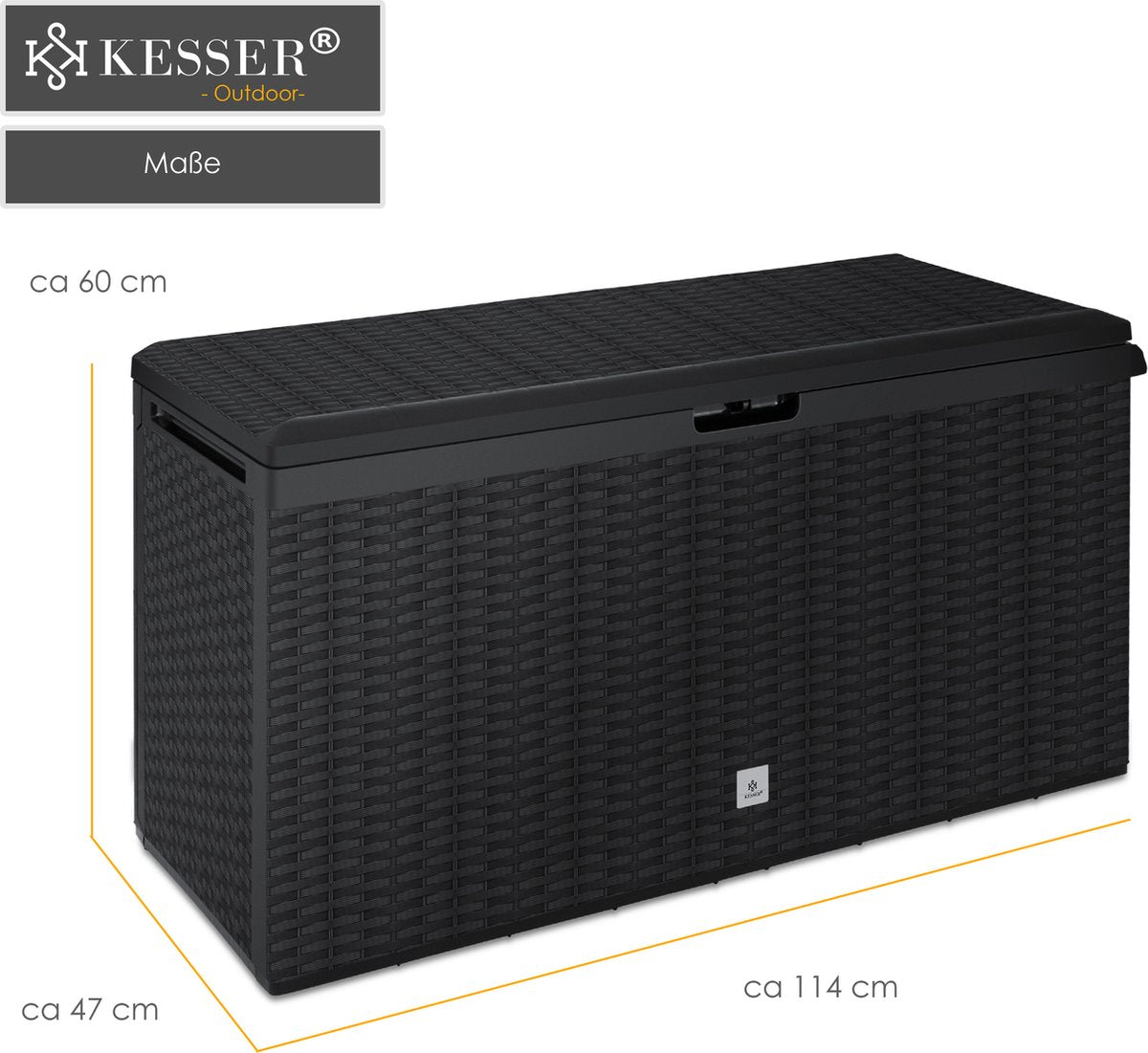 KESSER® Opbergbox 290L - Inklapbaare - Tuinkist - Antraciet •