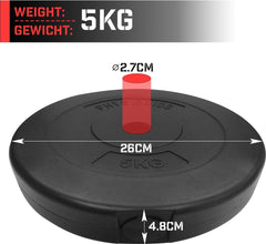 Halterschijven - Halter gewichten - 30 mm - 2x5 kg - Physionics®