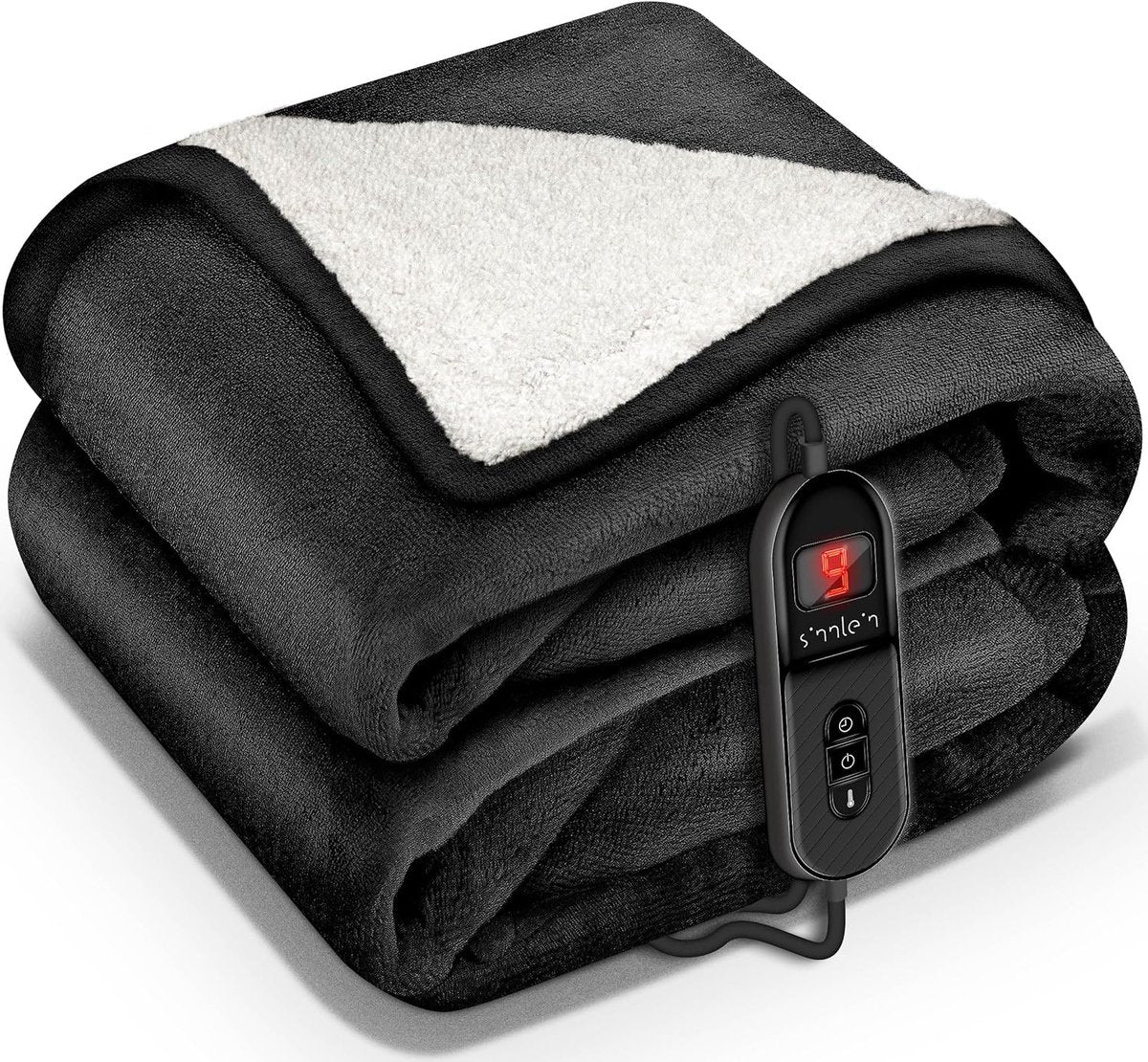 Elektrische deken - Warmtedeken - 1 persoons - 160x120 cm - Zwart - Sinnlein®