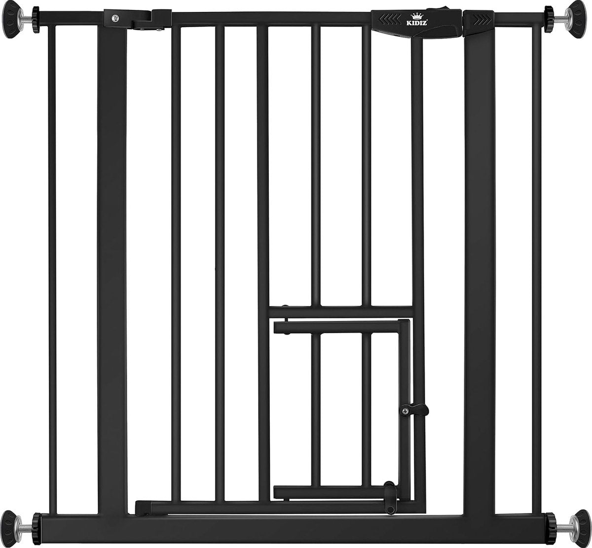 KIDIZ® Traphekje zonder boren - Veiligheidshekje - 74-87cm - Zwart