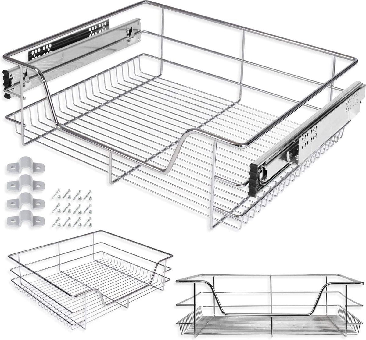 KESSER® Keukenlade - Telescopische lade - 60cm - Zilver