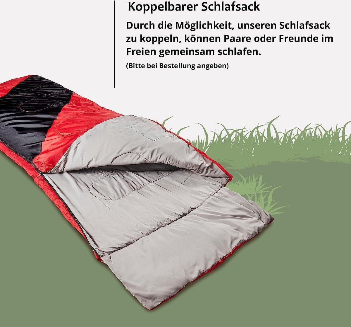anaterra® Slaapzak Avontuur incl. draagtas - Koppelbaar - Dekenmodel - 3 seizoenen - Zomer - 210 x 70 cm