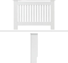Radiatorombouw - Radiatorbekleding - Radiatorpaneel - 112x19x82 cm - Wit - ECD Germany