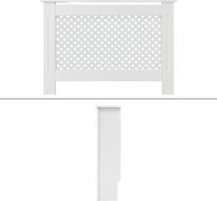 Radiatorombouw - Radiatorbekleding - Radiatorpaneel - 112x19x82 cm - Zwart - ECD Germany